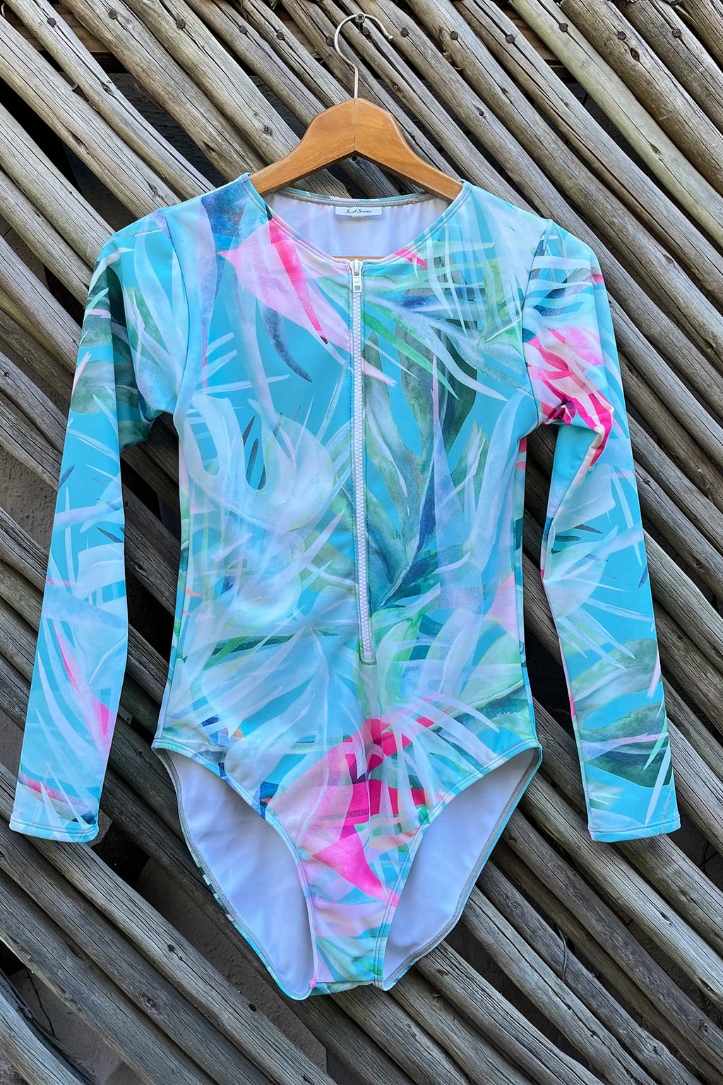 Surf Sense - Water Weaver FZ Long Sleeve One Piece Swimsuit