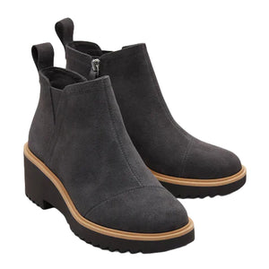 Toms - Maude Nubuck Wedge Boot Womens Iron