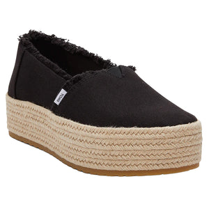 Toms - Valencia Platform Espadrille Womens Black
