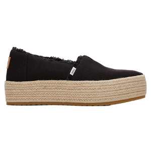 Toms - Valencia Platform Espadrille Womens Black