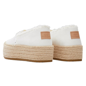 Toms - Valencia Platform Espadrille Womens White