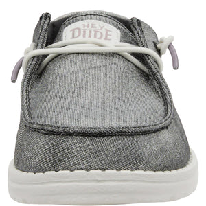 Hey Dude - Wendy Metallic Sparkle Charcoal Women Shoe