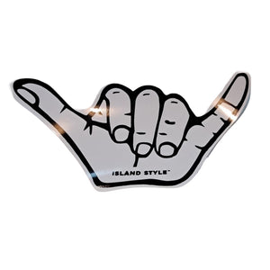 Island Style - Shaka Hand Logo Sticker 18cm Black/White