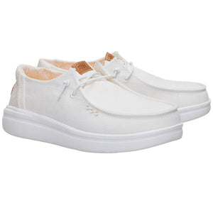 Hey Dude - Wendy Rise Chambray Grid Snow White
