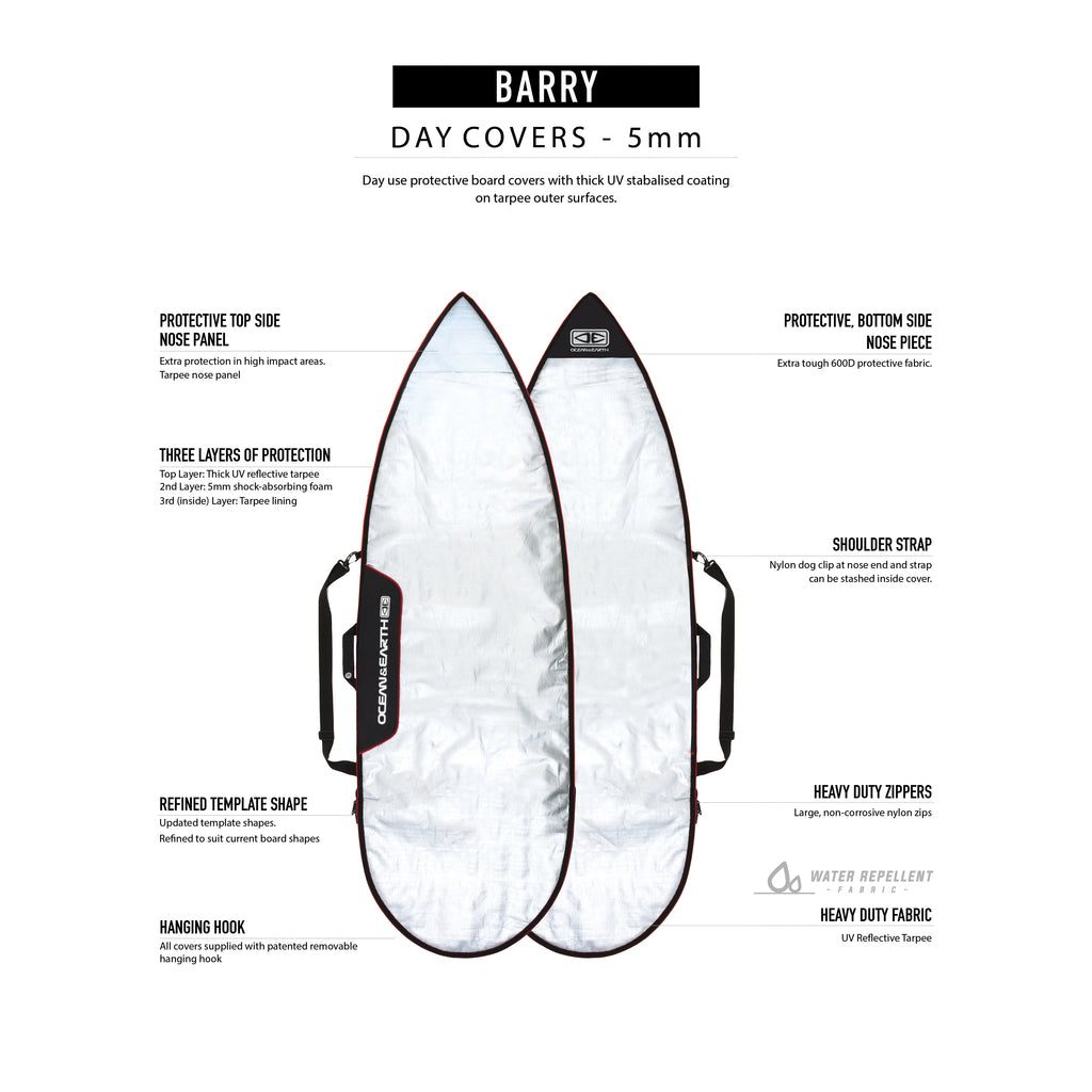 Ocean & Earth - Barry Basic Shortboard Cover