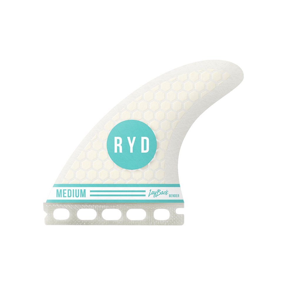 RYD Brand - Bender (Medium) Thruster Honeycomb White Surfboard Fins