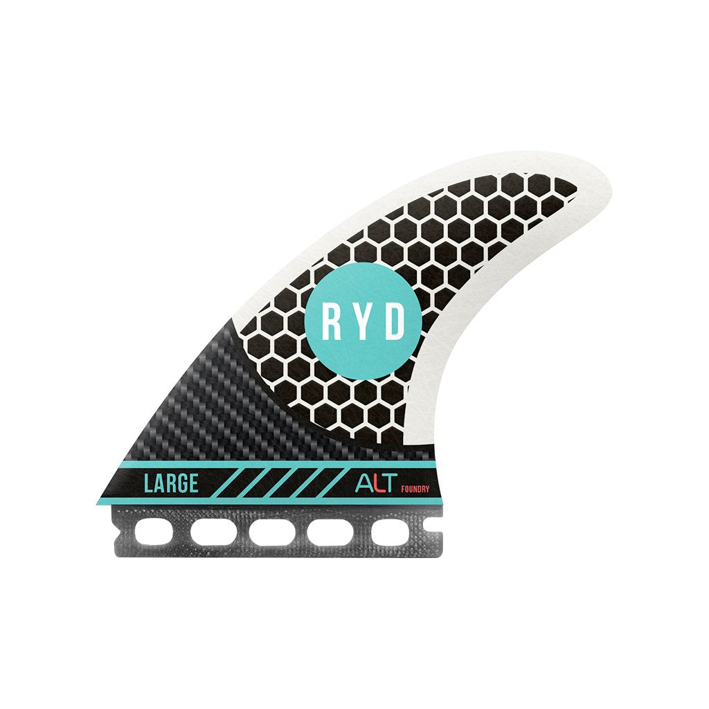 RYD Brand - Foundry (Large) Thruster Carbonflex Black Surfboard Fins