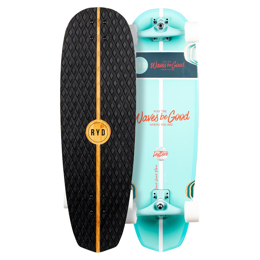 RYD Brand - Layback Surf/Skate & Cruiser 'Good Good Vibes' Skateboard