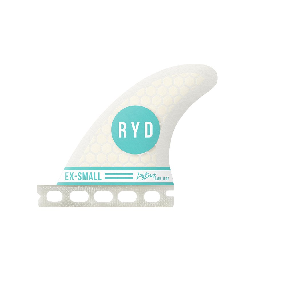 RYD Brand - Hank Dude (X-Small) Thruster Honeycomb White Surfboard Fins