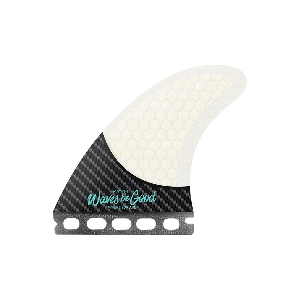 RYD Brand - Have Heart (Large) Thruster Carbonflex White Surfboard Fins
