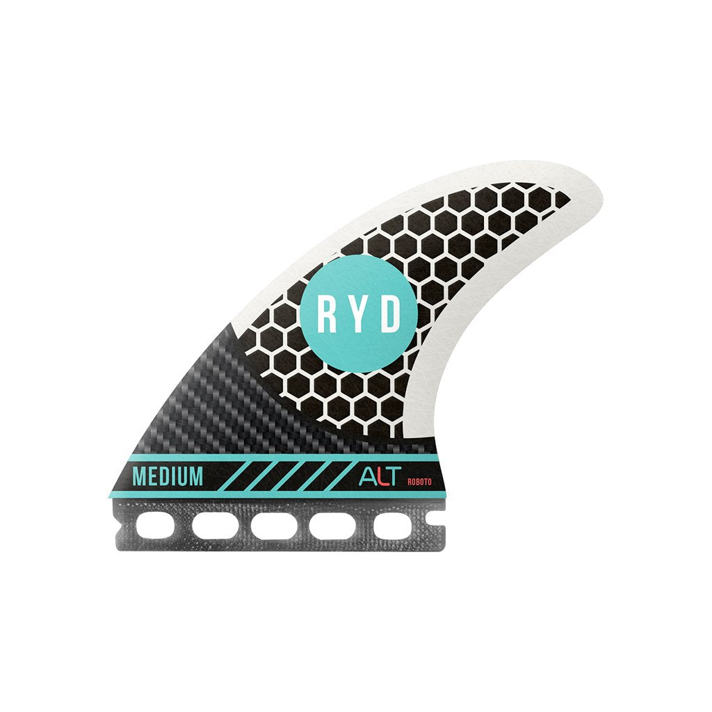 RYD Brand - Roboto (Medium) Thruster Honeycomb Black Surfboard Fins