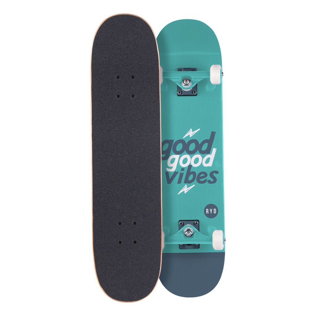 RYD Brand - Good Vibes Street Skateboard Aqua Blue