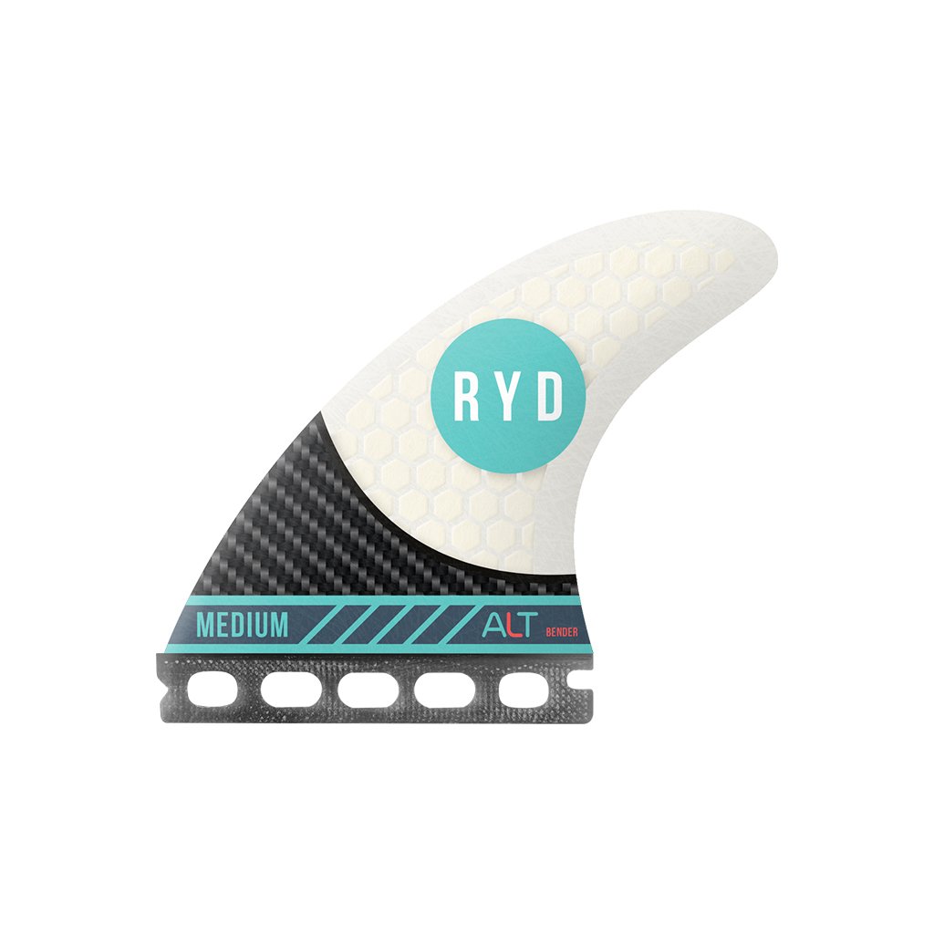 RYD Brand - Bender (Medium) Thruster Carbonflex White Surfboard Fins