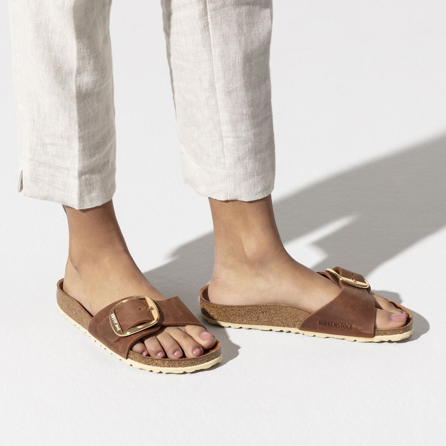 Birkenstock Madrid Big Buckle Oiled Leather Sandal Krystal