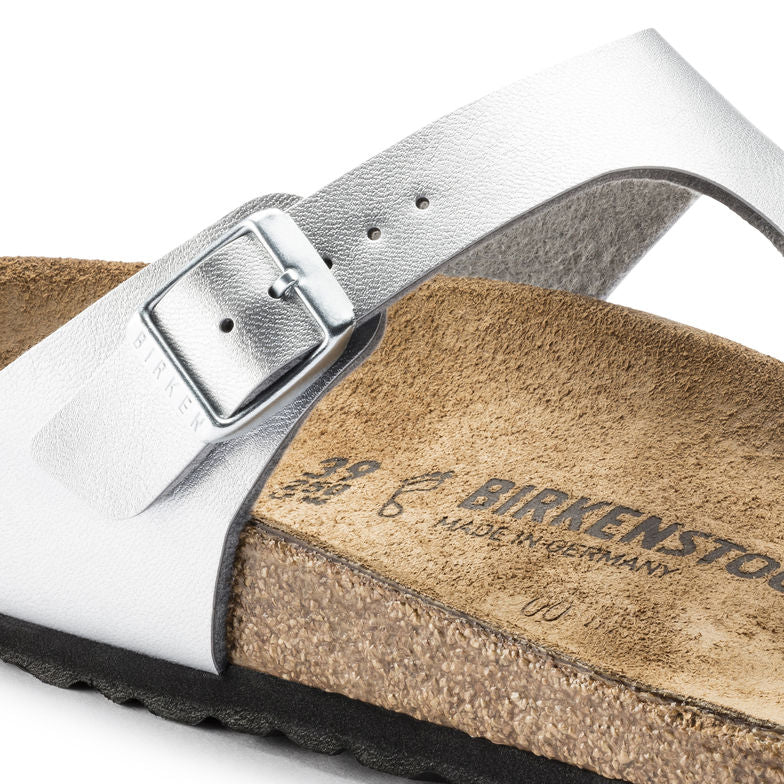 Birkenstock - Gizeh Birkoflor Metallic Thong Silver