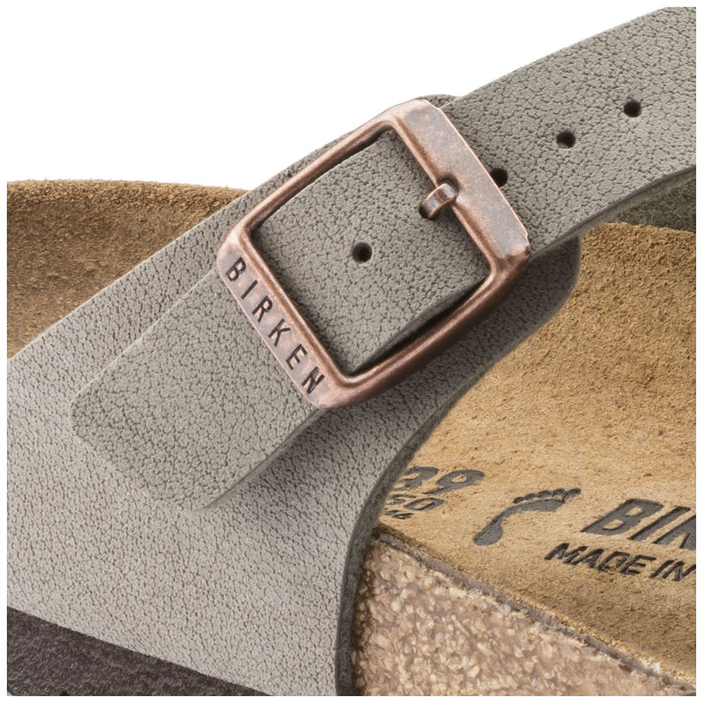 Birkenstock - Gizeh Birkoflor Nubuck Thong Stone