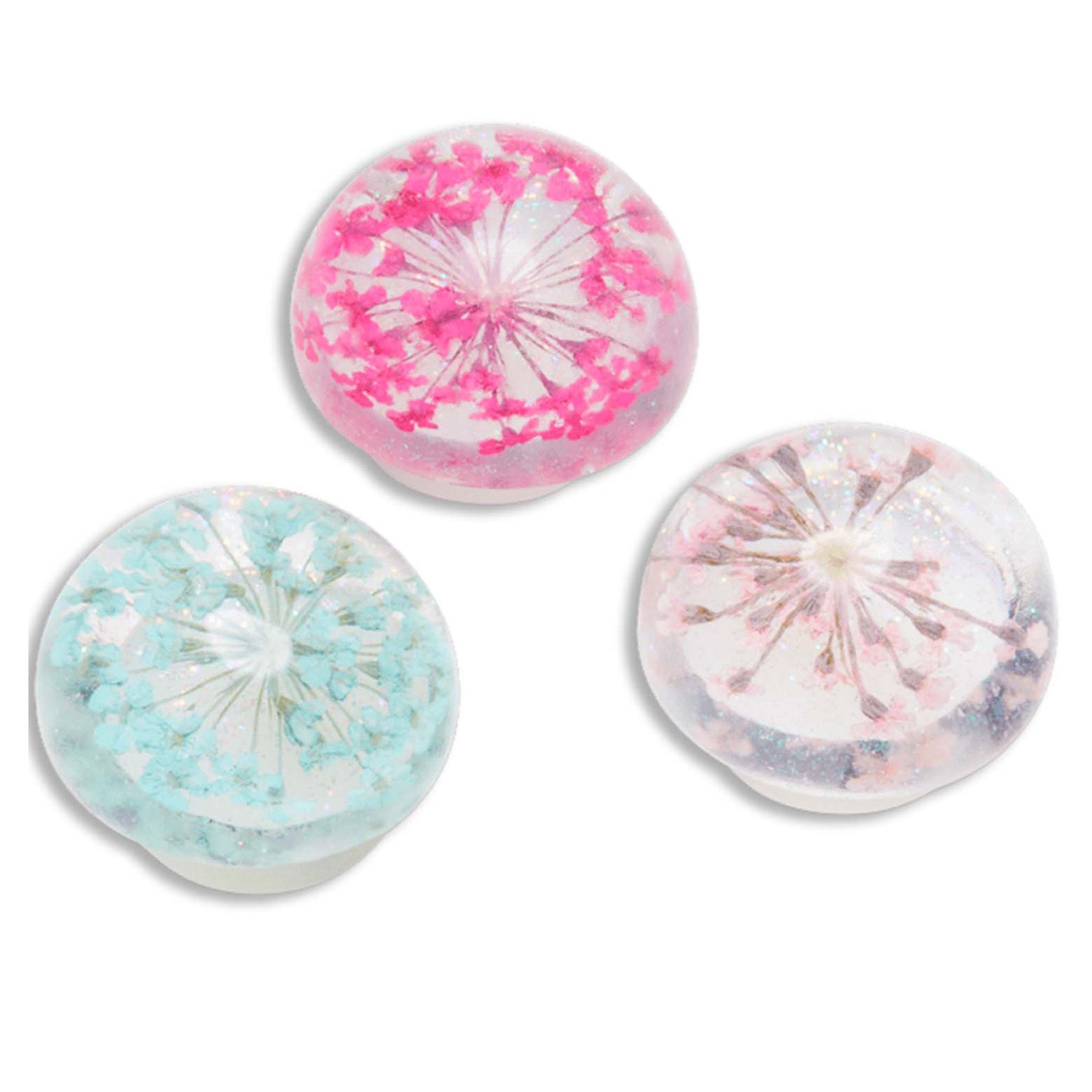 Crocs Jibbitz Charm Encapsulated Flower 3 Pack - Krystal Waters –