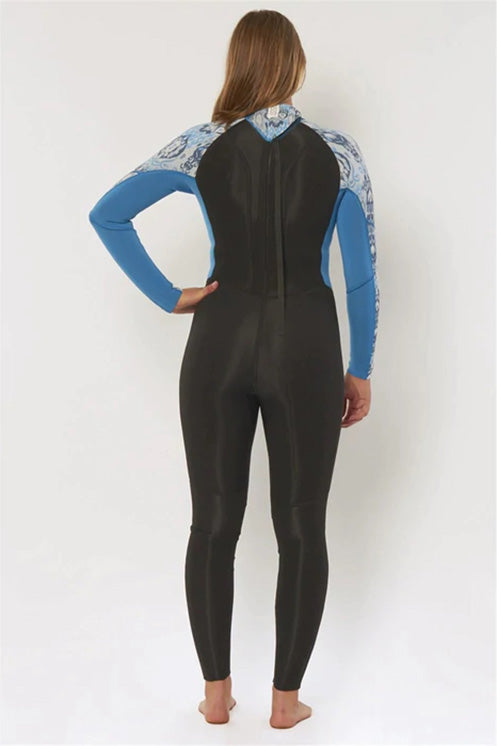 Sisstrevolution - Summer Seas Womens 3/2 Back Zip Printed Wetsuit
